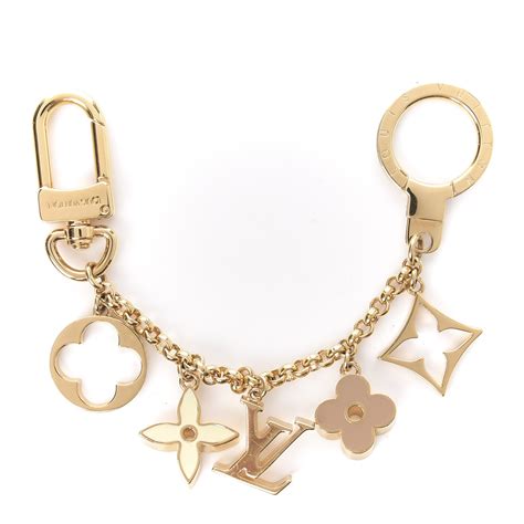 louis vuitton fleur de monogram bag charm chain replica